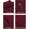 imageCOOFANDY Mens Quarter Zip Sweatshirt Long Sleeve Casual Waffle Pullover Hoodies with PocketWine Red