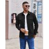 imageCOOFANDY Mens Shirt Jacket Casual Button Up Shirts Long Sleeve Lightweight Shacket with Flap PocketsBlack