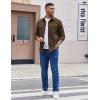 imageCOOFANDY Mens Shirt Jacket Casual Button Up Shirts Long Sleeve Lightweight Shacket with Flap PocketsBrown