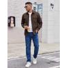 imageCOOFANDY Mens Shirt Jacket Casual Button Up Shirts Long Sleeve Lightweight Shacket with Flap PocketsCoffee