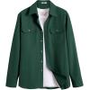 imageCOOFANDY Mens Shirt Jacket Casual Button Up Shirts Long Sleeve Lightweight Shacket with Flap PocketsGreen