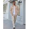imageCOOFANDY Mens Shirt Jacket Casual Button Up Shirts Long Sleeve Lightweight Shacket with Flap PocketsLight Khaki