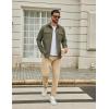 imageCOOFANDY Work Shirts for Mens Long Sleeve Casual Button Down Shirt Mens Shacket with Flap PocketsArmy Green