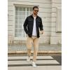 imageCOOFANDY Work Shirts for Mens Long Sleeve Casual Button Down Shirt Mens Shacket with Flap PocketsBlack