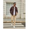 imageCOOFANDY Work Shirts for Mens Long Sleeve Casual Button Down Shirt Mens Shacket with Flap PocketsBrown