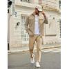 imageCOOFANDY Work Shirts for Mens Long Sleeve Casual Button Down Shirt Mens Shacket with Flap PocketsLight Brown
