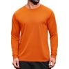 imageCOOFANDY Long Sleeve Shirts for Men Moisture Wicking Activewear TShirts Sun Protection ShirtsOrange