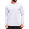 imageCOOFANDY Long Sleeve Shirts for Men Moisture Wicking Activewear TShirts Sun Protection ShirtsWhite
