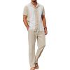 Khaki Patchwork White Shirt/Khaki Pants