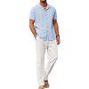 Light Blue Shirt/White Pants