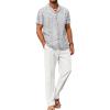 White Floral Shirt/White Pants
