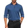 imageCOOFANDY Mens Dress Shirts Long Sleeve Business Casual Button Down Shirts Regular Fit Formal ShirtsNavy Blue
