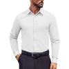 imageCOOFANDY Mens Dress Shirts Long Sleeve Regular Fit Formal Shirts Business Casual Button Down ShirtsWhite