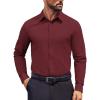 imageCOOFANDY Mens Dress Shirts Long Sleeve Regular Fit Formal Shirts Business Casual Button Down ShirtsWine Red