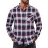 Navy Red White Plaid