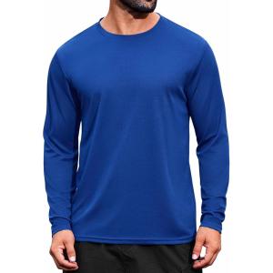 imageCOOFANDY Long Sleeve Shirts for Men Moisture Wicking Activewear TShirts Sun Protection ShirtsDark Blue