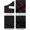 imageCOOFANDY Mens Baseball Button Down Jersey Short Sleeve Hipster Hip Hop T ShirtsBlackred Stripe