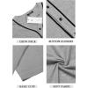 imageCOOFANDY Mens Baseball Button Down Jersey Short Sleeve Hipster Hip Hop T ShirtsGrey
