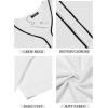 imageCOOFANDY Mens Baseball Button Down Jersey Short Sleeve Hipster Hip Hop T ShirtsWhite