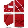 imageCOOFANDY Mens Baseball Button Down Jersey Short Sleeve Hipster Hip Hop T ShirtsWine Red