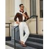 imageCOOFANDY Mens Cotton Polo Shirts Long Sleeve Casual Collared Shirt Classic Golf T ShirtBrown