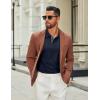 imageCOOFANDY Mens Cotton Polo Shirts Long Sleeve Casual Collared Shirt Classic Golf T ShirtNavy Blue