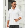 imageCOOFANDY Mens Cotton Polo Shirts Long Sleeve Casual Collared Shirt Classic Golf T ShirtWhite