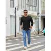 imageCOOFANDY Mens Crew Neck TShirt Long Sleeve Casual Pullover Tees Soft Stretch Basic Tee ShirtsAblack