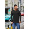 imageCOOFANDY Mens Crew Neck TShirt Long Sleeve Casual Pullover Tees Soft Stretch Basic Tee ShirtsAblack