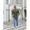 imageCOOFANDY Mens Crew Neck TShirt Long Sleeve Casual Pullover Tees Soft Stretch Basic Tee ShirtsArmy Green