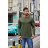 imageCOOFANDY Mens Crew Neck TShirt Long Sleeve Casual Pullover Tees Soft Stretch Basic Tee ShirtsArmy Green