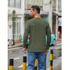 imageCOOFANDY Mens Crew Neck TShirt Long Sleeve Casual Pullover Tees Soft Stretch Basic Tee ShirtsArmy Green