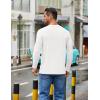 imageCOOFANDY Mens Crew Neck TShirt Long Sleeve Casual Pullover Tees Soft Stretch Basic Tee ShirtsAwhite