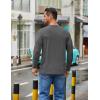imageCOOFANDY Mens Crew Neck TShirt Long Sleeve Casual Pullover Tees Soft Stretch Basic Tee ShirtsDark Grey