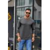 imageCOOFANDY Mens Crew Neck TShirt Long Sleeve Casual Pullover Tees Soft Stretch Basic Tee ShirtsDark Grey