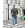 imageCOOFANDY Mens Crew Neck TShirt Long Sleeve Casual Pullover Tees Soft Stretch Basic Tee ShirtsDark Grey