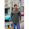 imageCOOFANDY Mens Crew Neck TShirt Long Sleeve Casual Pullover Tees Soft Stretch Basic Tee ShirtsDark Grey