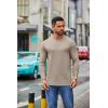 imageCOOFANDY Mens Crew Neck TShirt Long Sleeve Casual Pullover Tees Soft Stretch Basic Tee ShirtsKhaki