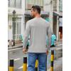 imageCOOFANDY Mens Crew Neck TShirt Long Sleeve Casual Pullover Tees Soft Stretch Basic Tee ShirtsLight Grey