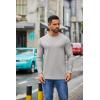 imageCOOFANDY Mens Crew Neck TShirt Long Sleeve Casual Pullover Tees Soft Stretch Basic Tee ShirtsLight Grey