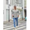 imageCOOFANDY Mens Crew Neck TShirt Long Sleeve Casual Pullover Tees Soft Stretch Basic Tee ShirtsLight Grey