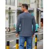 imageCOOFANDY Mens Crew Neck TShirt Long Sleeve Casual Pullover Tees Soft Stretch Basic Tee ShirtsNavy Blue