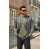 imageCOOFANDY Mens Henley Shirts Long Sleeve Casual Button Shirts Fashion Lightweight Pullover ShirtsArmy Green