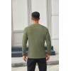imageCOOFANDY Mens Henley Shirts Long Sleeve Casual Button Shirts Fashion Lightweight Pullover ShirtsArmy Green