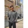 imageCOOFANDY Mens Henley Shirts Long Sleeve Casual Button Shirts Fashion Lightweight Pullover ShirtsDark Grey