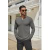 imageCOOFANDY Mens Henley Shirts Long Sleeve Casual Button Shirts Fashion Lightweight Pullover ShirtsDark Grey