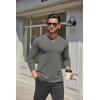 imageCOOFANDY Mens Henley Shirts Long Sleeve Casual Button Shirts Fashion Lightweight Pullover ShirtsDark Grey