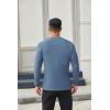 imageCOOFANDY Mens Henley Shirts Long Sleeve Casual Button Shirts Fashion Lightweight Pullover ShirtsDenim Blue