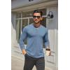 imageCOOFANDY Mens Henley Shirts Long Sleeve Casual Button Shirts Fashion Lightweight Pullover ShirtsDenim Blue
