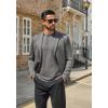imageCOOFANDY Mens Henley Shirts Long Sleeve Casual Button Shirts Fashion Lightweight Pullover ShirtsGrey